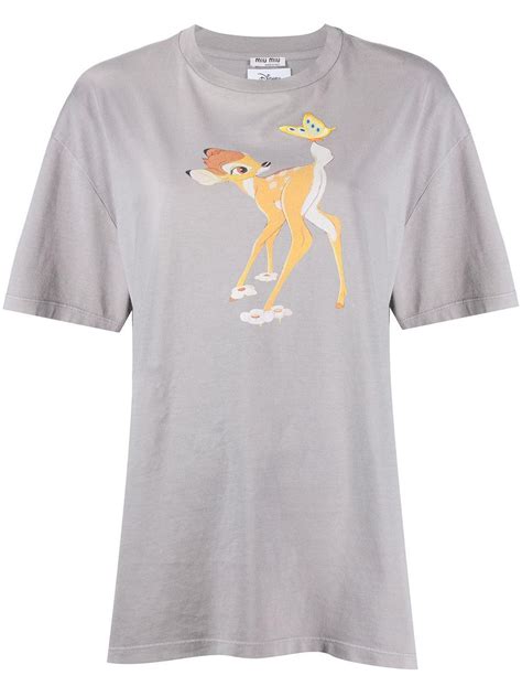 miu miu bambi t shirt|Miu Miu X Disney Bambi Print T.